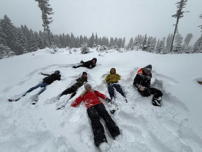 Tripleblue team in the snow during winter retreat